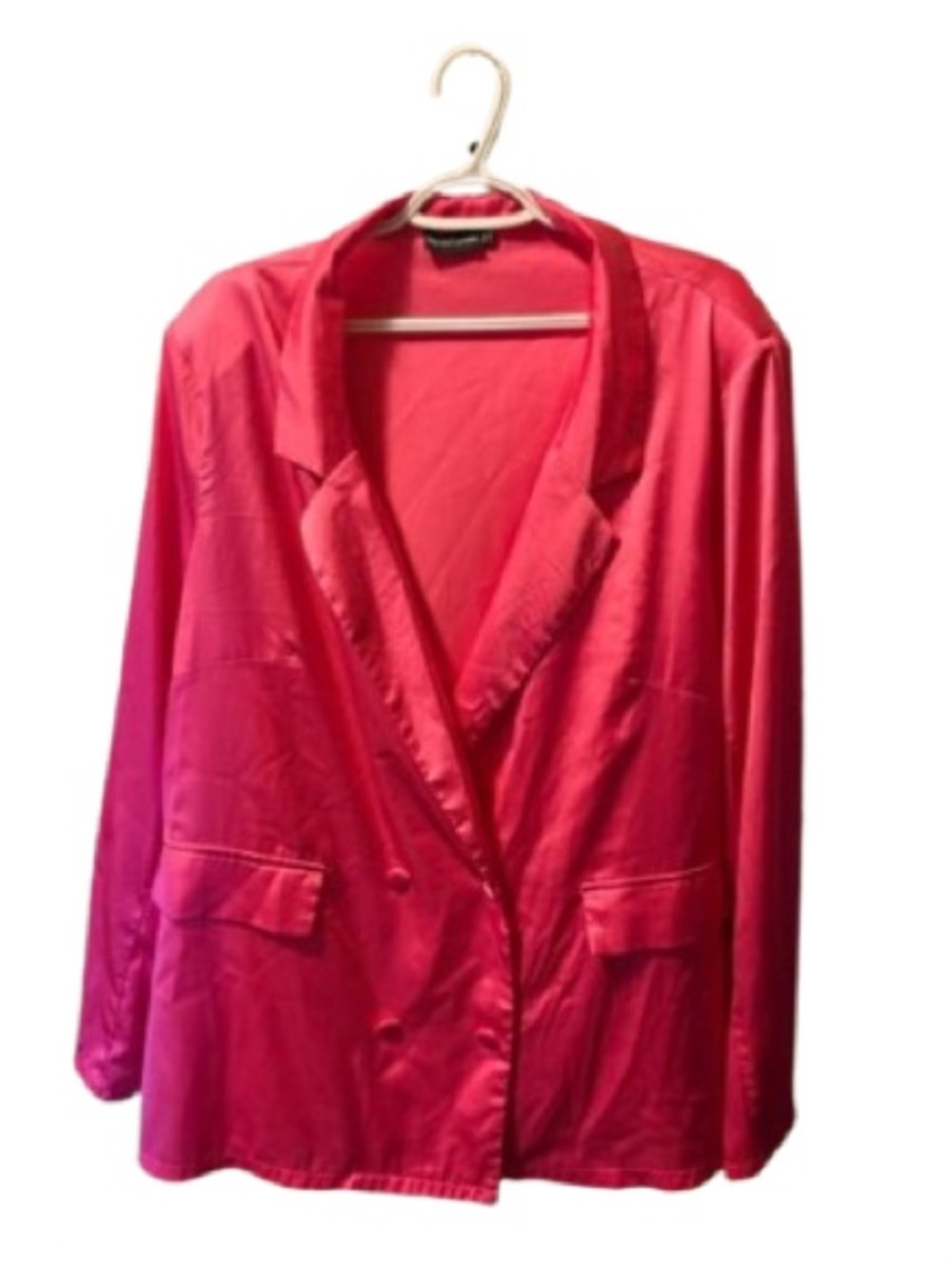 PRETTYLITTLETHING Pink Satin Sleepwear Top – Size UK 24 / US 20 / EU 52